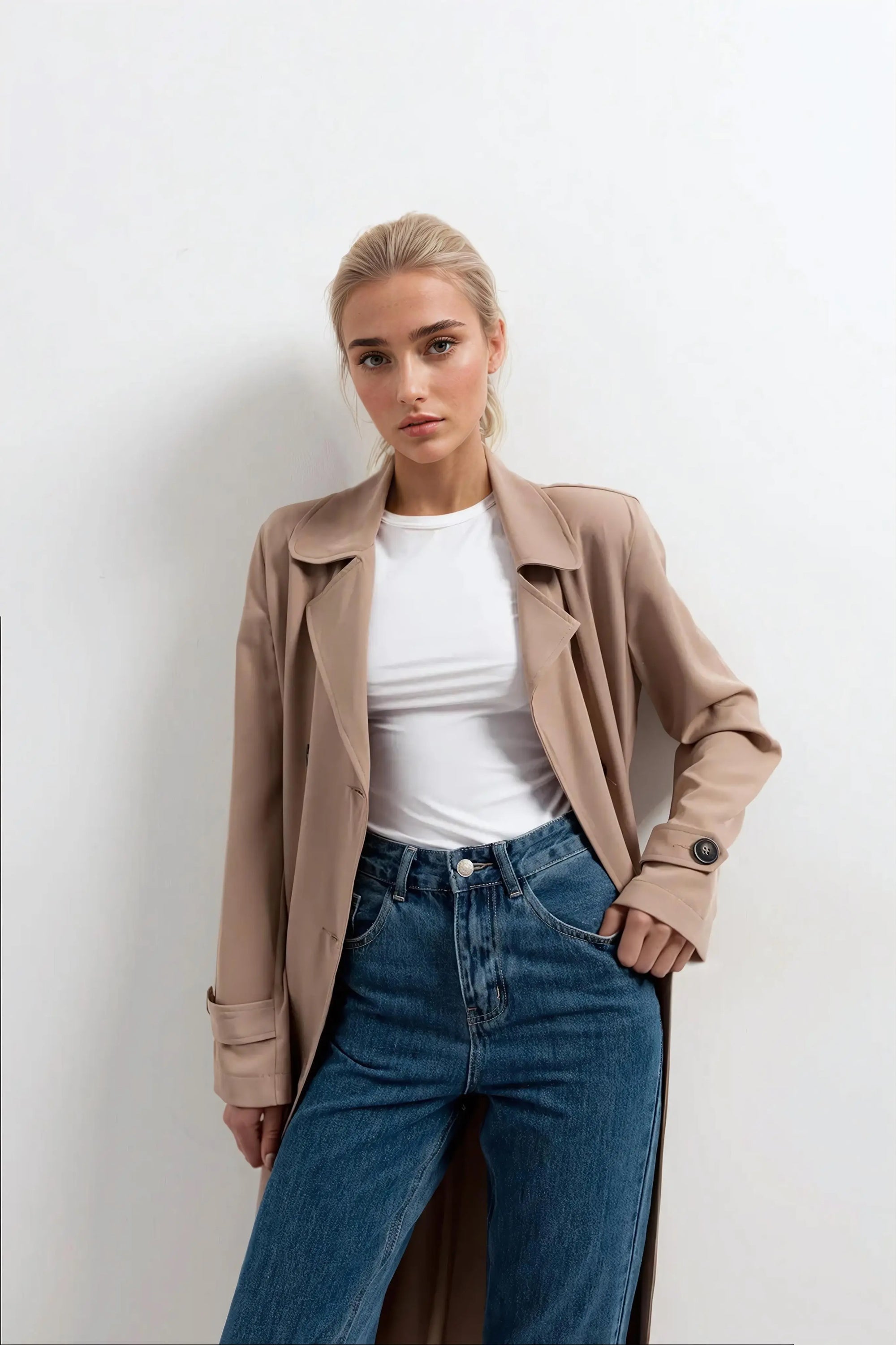 Manteau trench oversize avec ceinture Sapiato