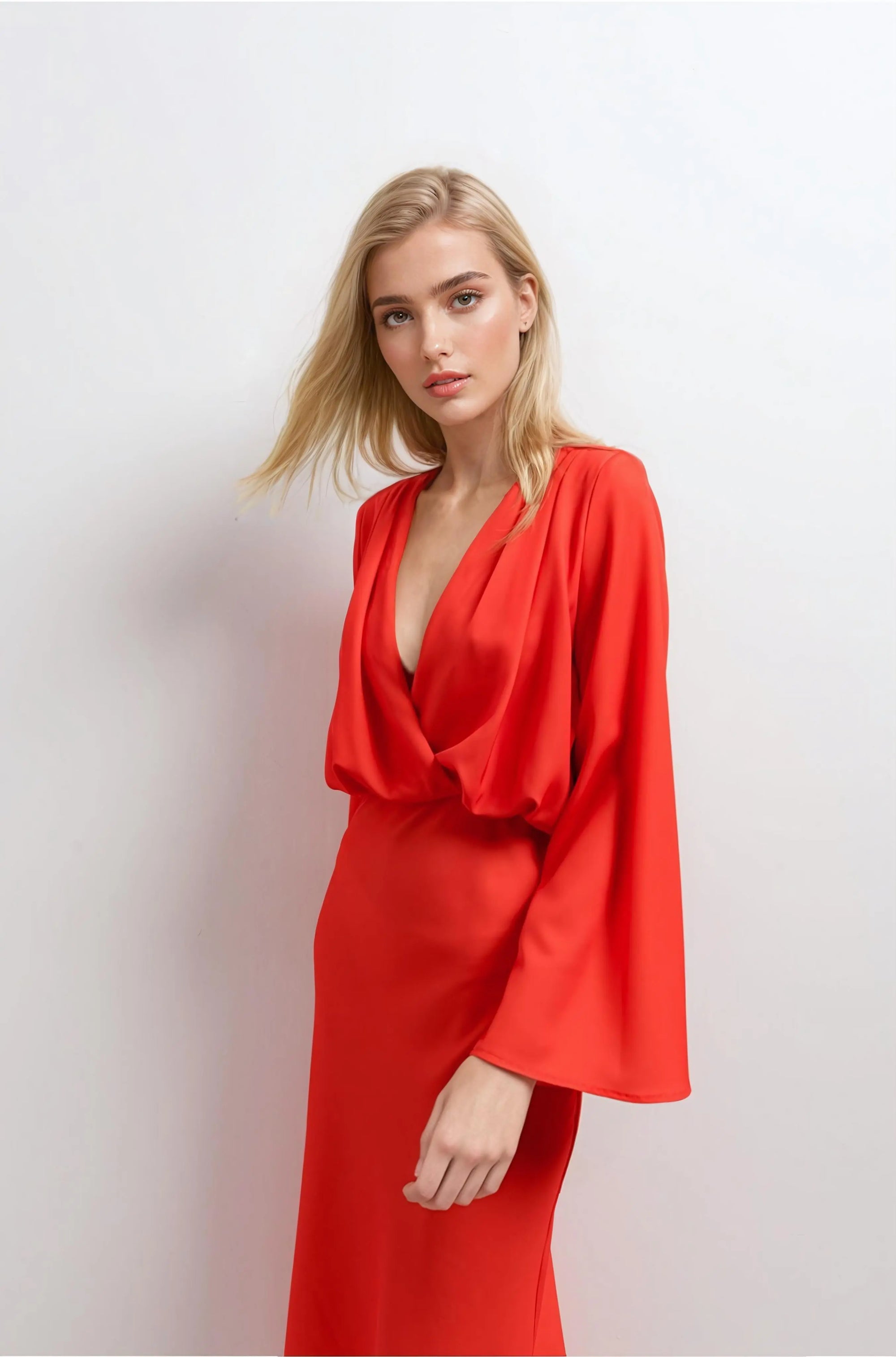 Robe midi croisée Sapiato