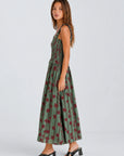 Robe fleurie smockée à bretelles volantées détail du produit
