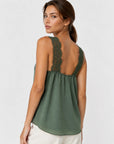 Top Caraco col V dentelle