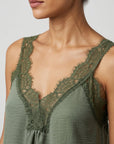 Top Caraco col V dentelle