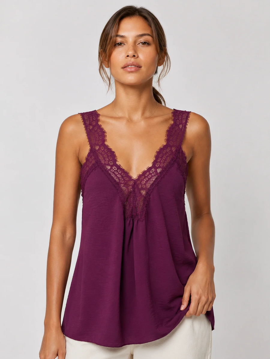 Top Caraco col V dentelle