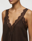 Top Caraco col V dentelle