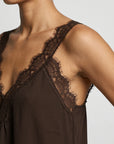 Top Caraco col V dentelle