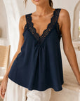 Top Caraco col V dentelle