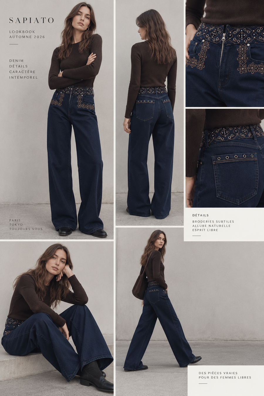 Jean en denim pour femme
