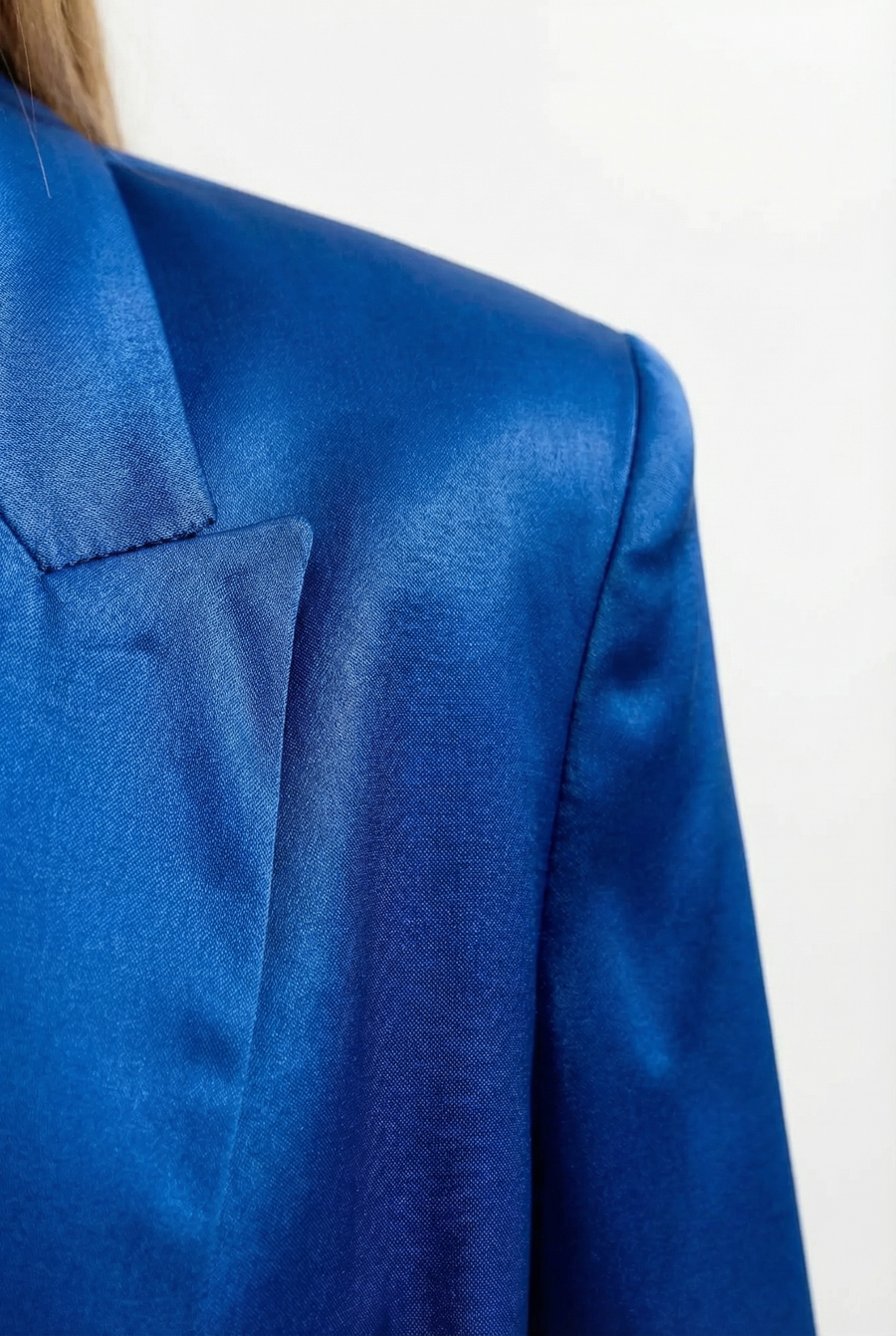 Blazer Bleu Roi Satiné vue 7