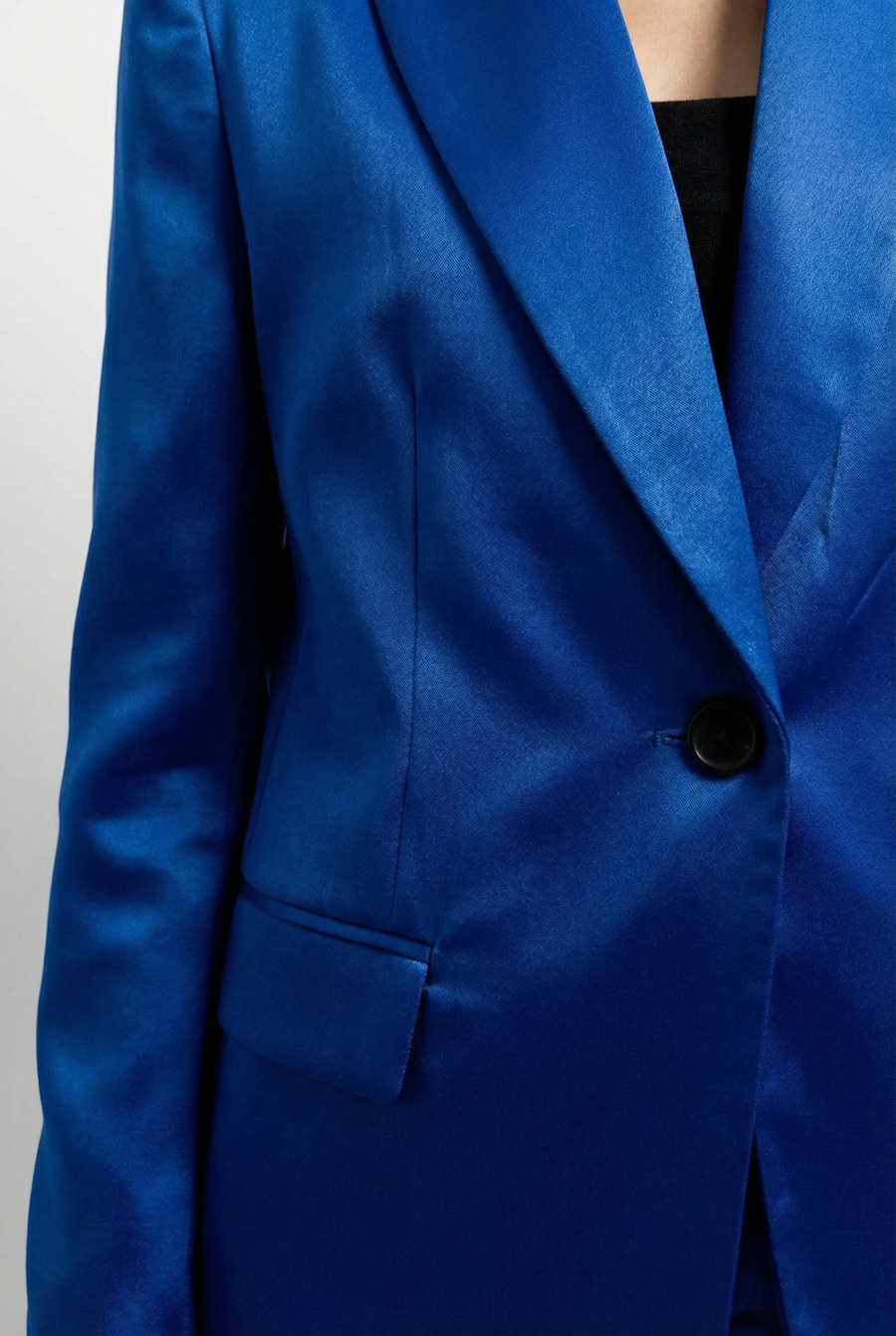 Blazer Bleu Roi Satiné vue 8
