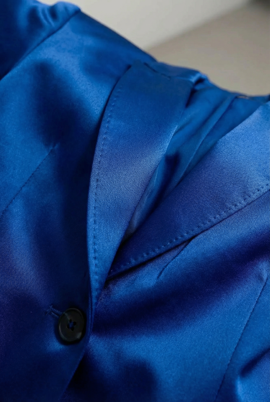 Blazer Bleu Roi Satiné vue 9