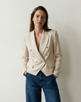 Blazer Double Poitrine Beige