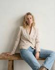 Blazer Double Poitrine Beige