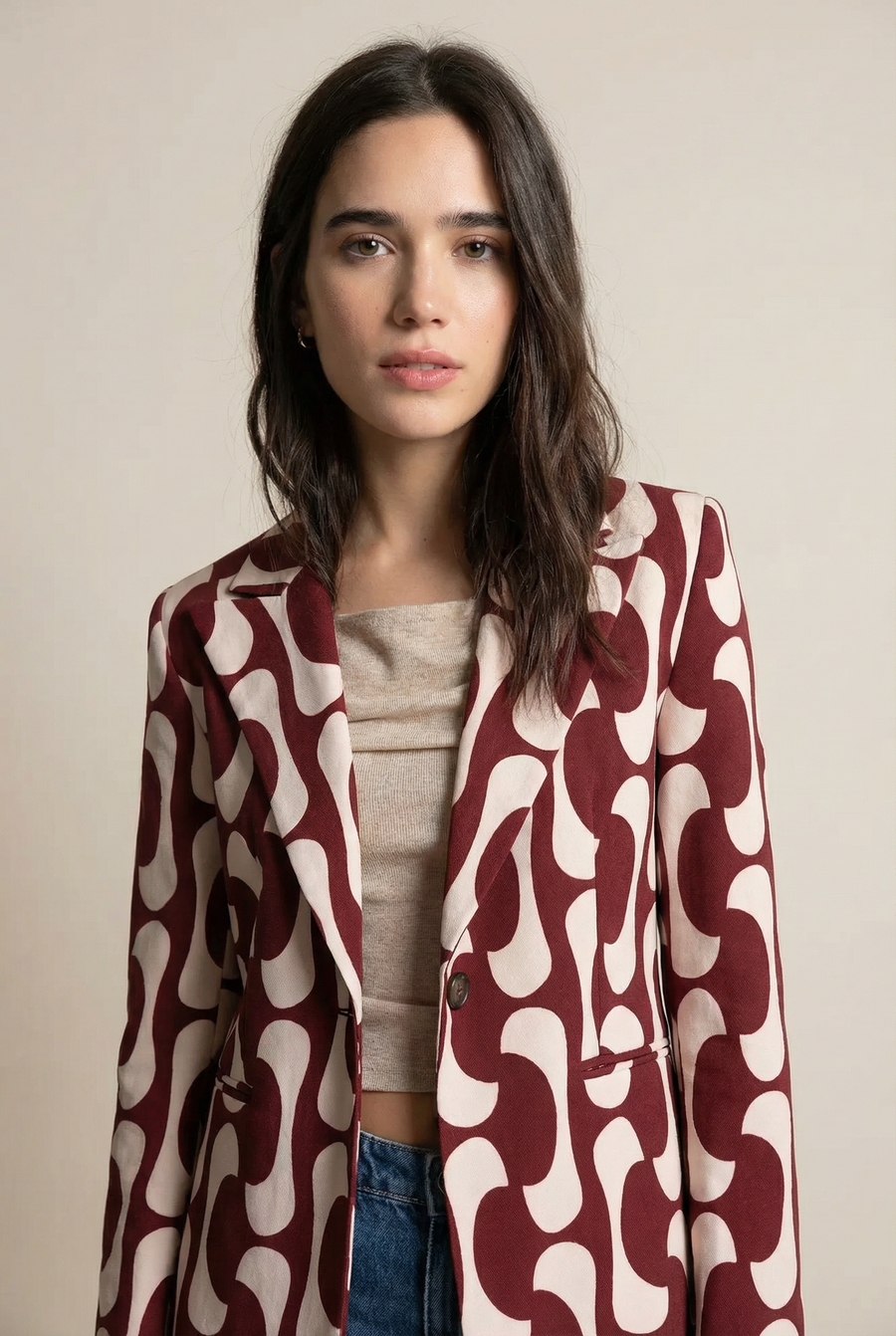Blazer Motif Imprimé Graphique détail du produit