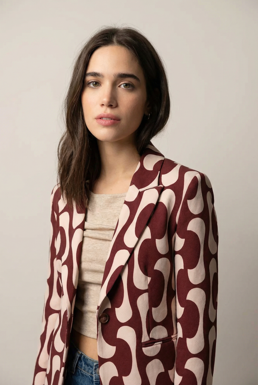 Blazer Motif Imprimé Graphique vue 7