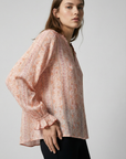 Blouse bohème rose fluide – Coupe légère – Manches longues