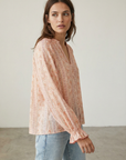 Blouse bohème rose fluide – Coupe légère – Manches longues