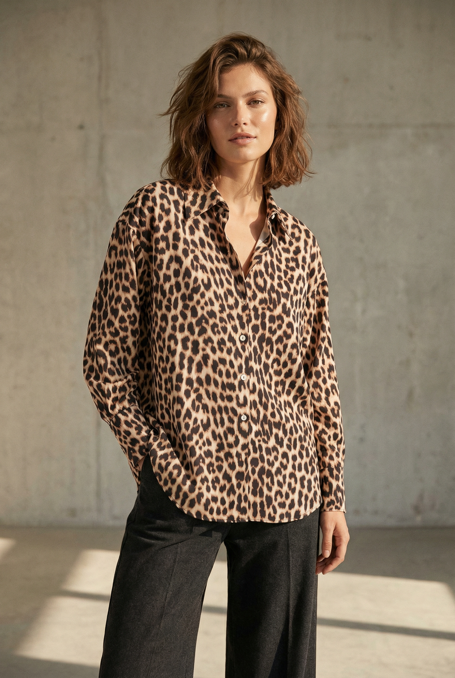 Chemise Longue Imprimé Léopard détail du produit