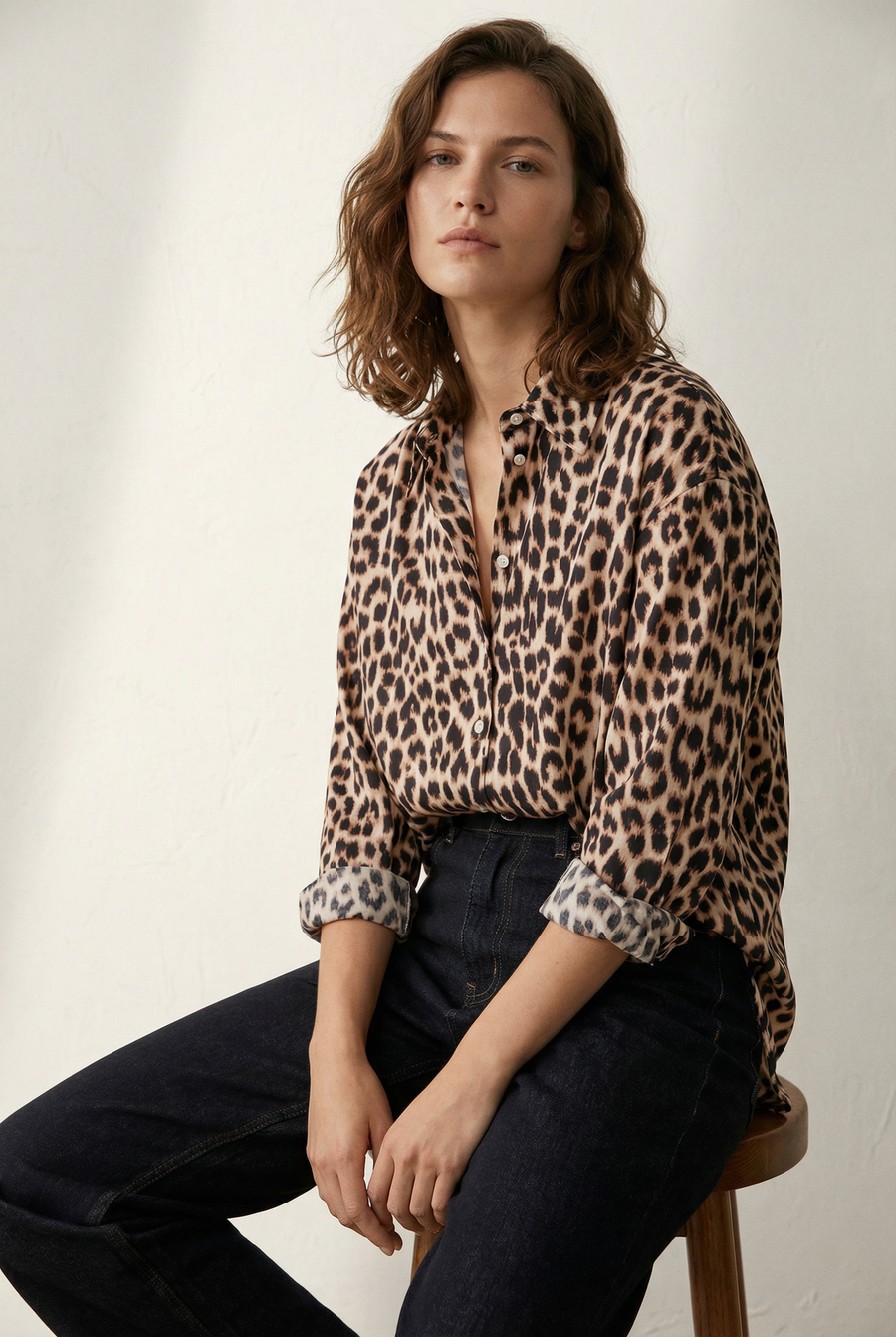 Chemise Longue Imprimé Léopard vue 6