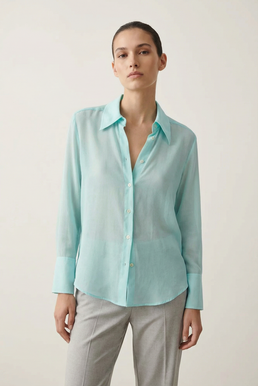 Chemise Transparente Pour Femme - Élégante, Fluide Et Confortable, Idéale Pour Toutes Les Occasions détail du produit