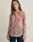 Camisa estampada floral rosa pálida