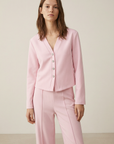 Ensemble deux pièces coton femme – Veste col V et pantalon confortable vue 14