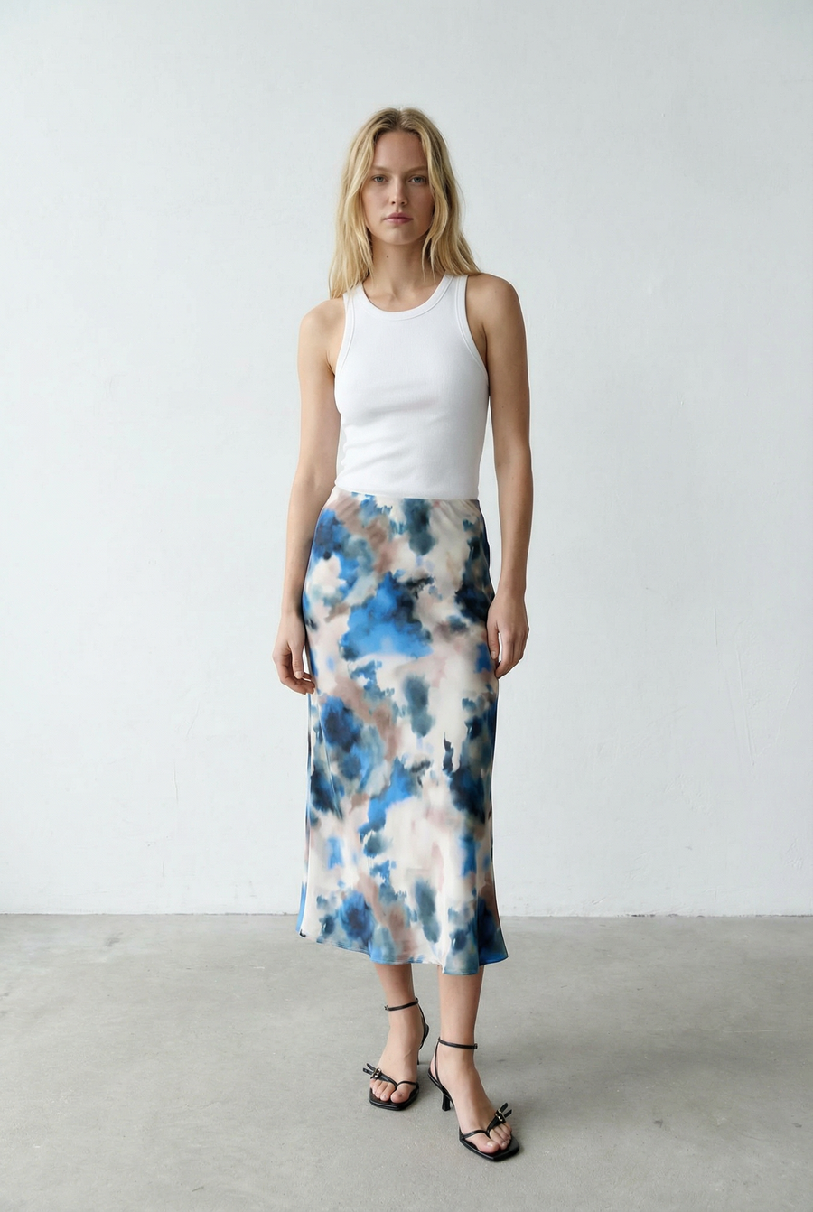 Jupe Midi Imprimée tie and dye