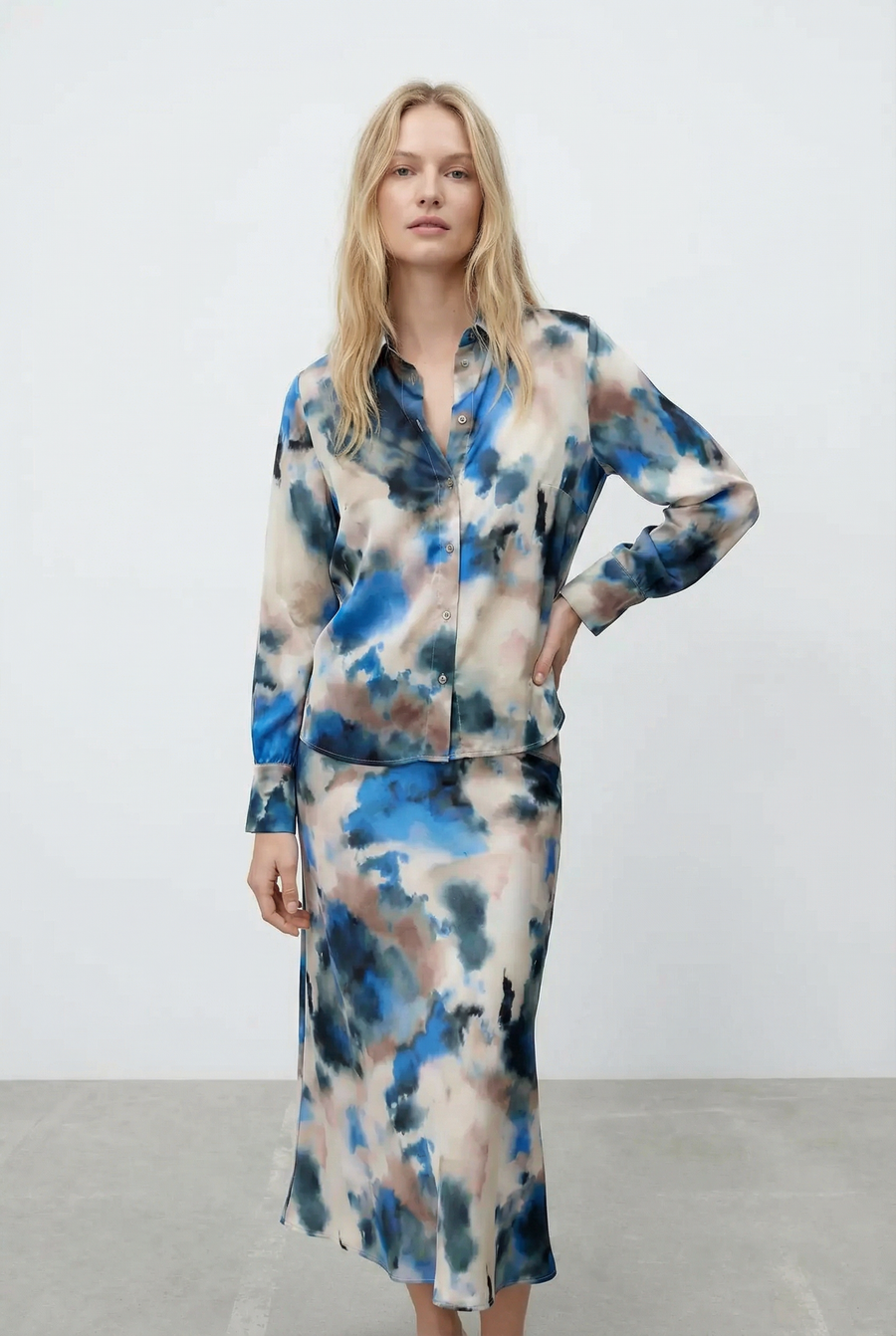Jupe Midi Imprimée tie and dye