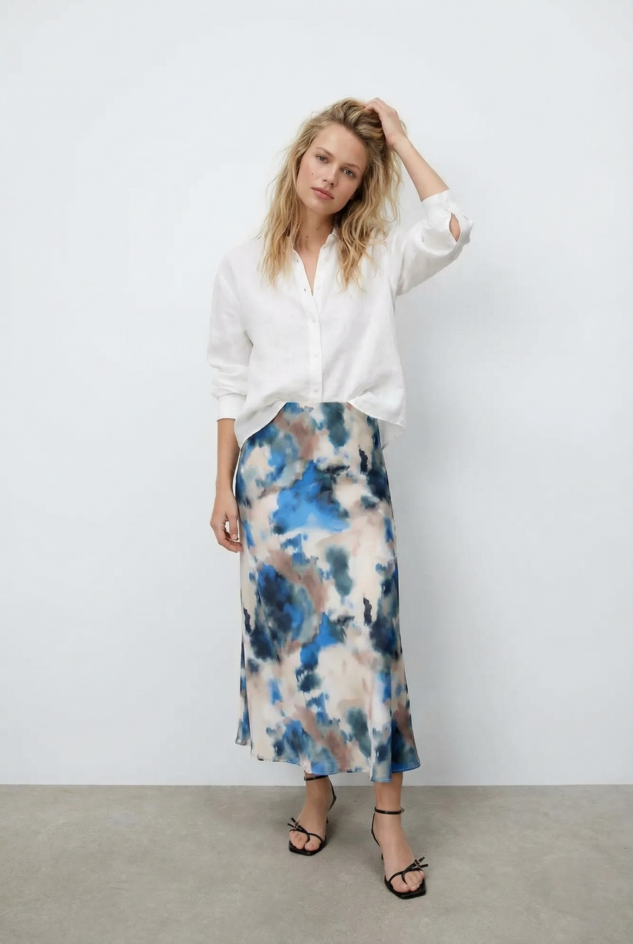 Jupe Midi Imprimée tie and dye