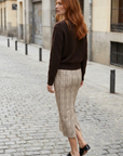 Jupe Midi à Carreaux Prince De Galles