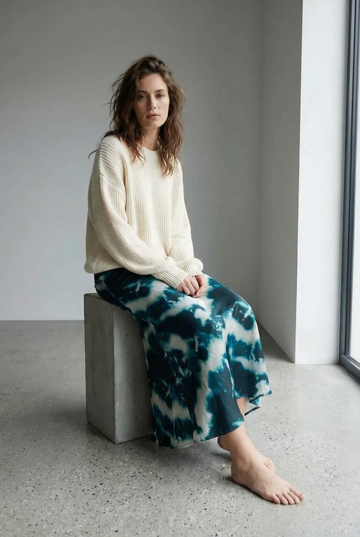 Jupe Tie And Dye Satinée