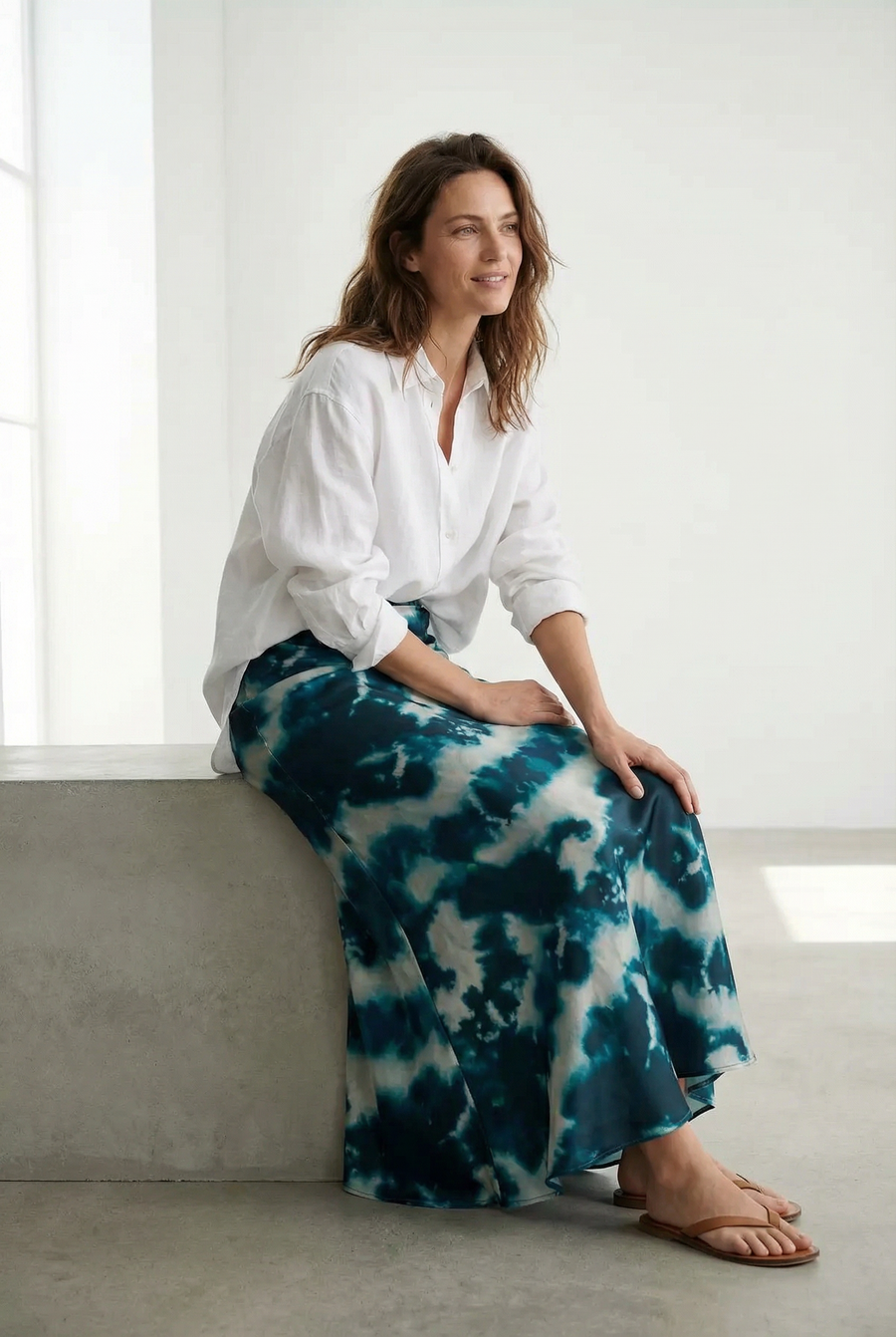 Jupe Tie And Dye Satinée