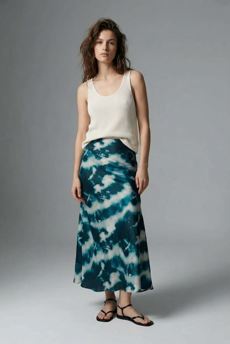 Jupe Tie And Dye Satinée