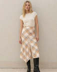 Jupe midi chic À Carreaux