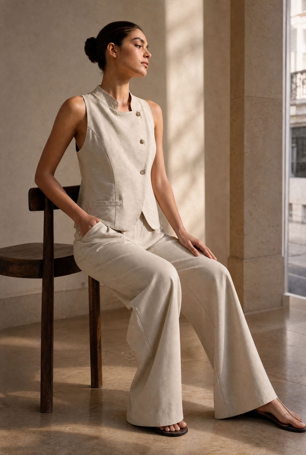 KDAPDT.02 ensemble croise large viscose aspect lin 25