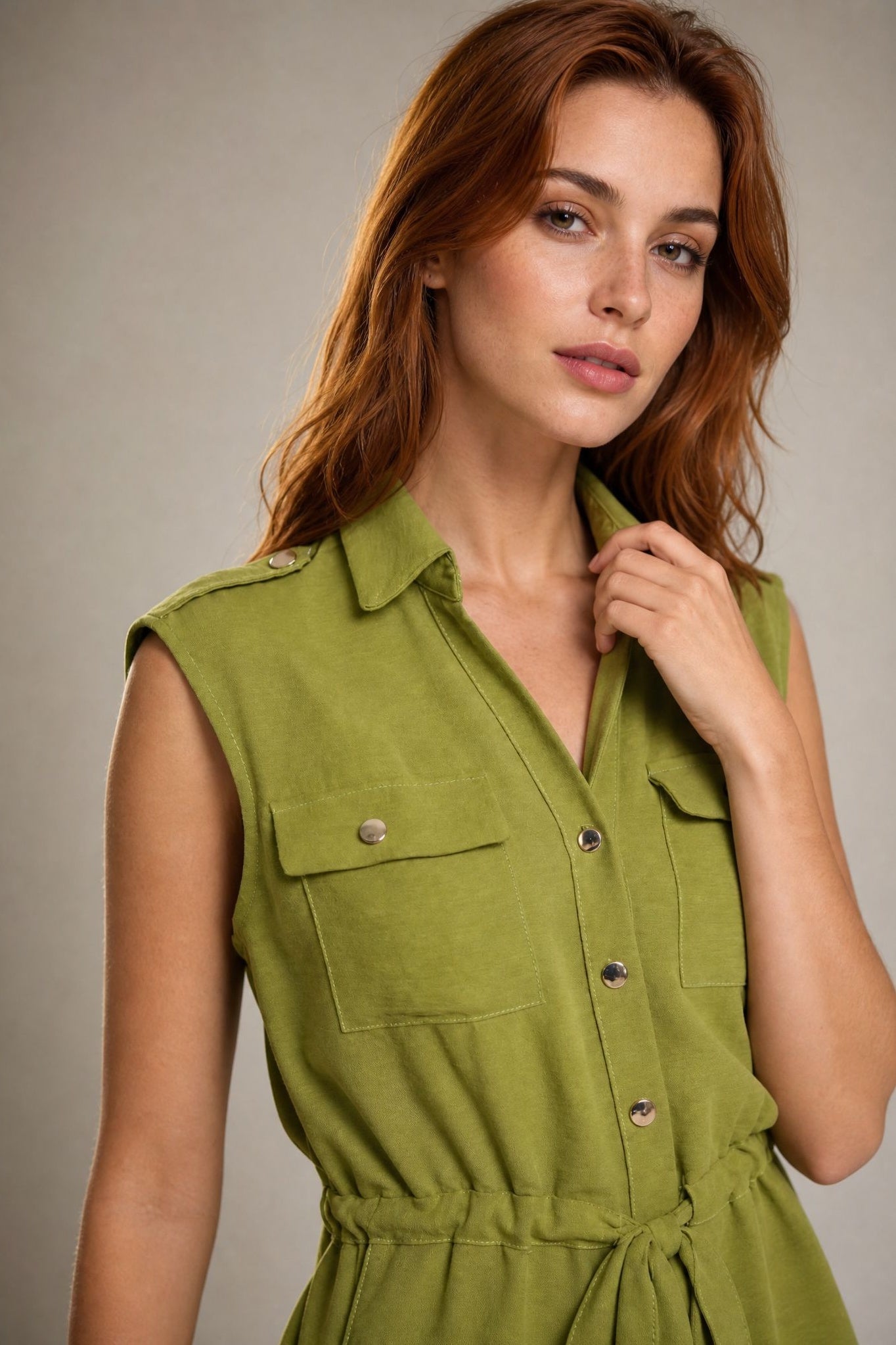 Ensemble saharien sans manches palazzo