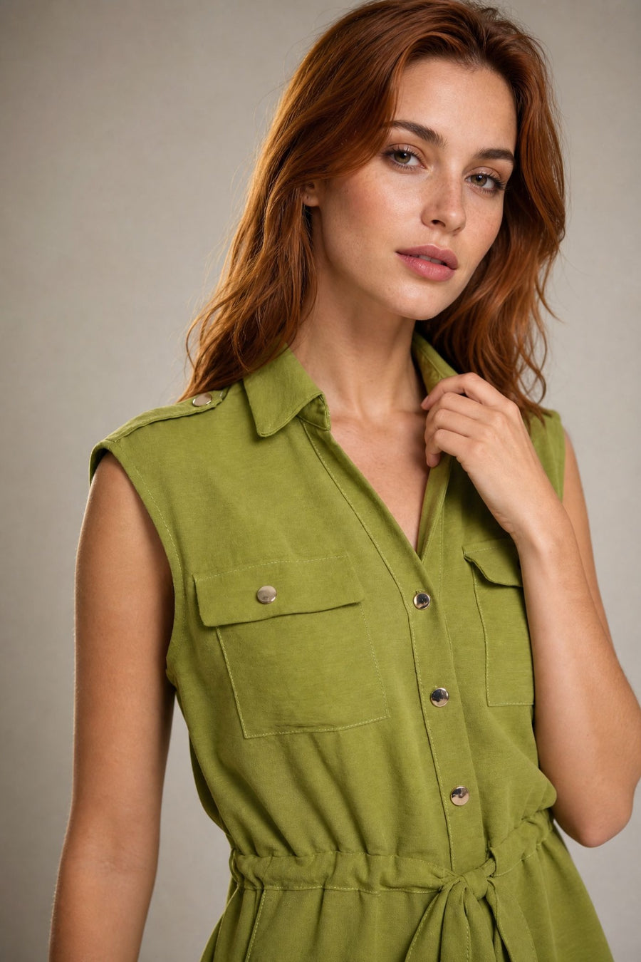 Ensemble saharien sans manches palazzo