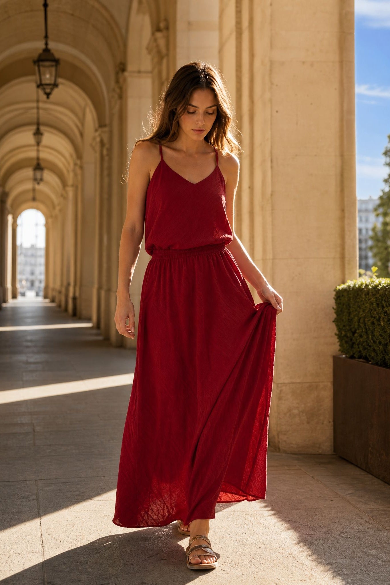 KDAPDT.02 jupe maxi fluide texturee taille elastiquee kivesrc15479310942583s13m69603889054071skusapv00a004762 13