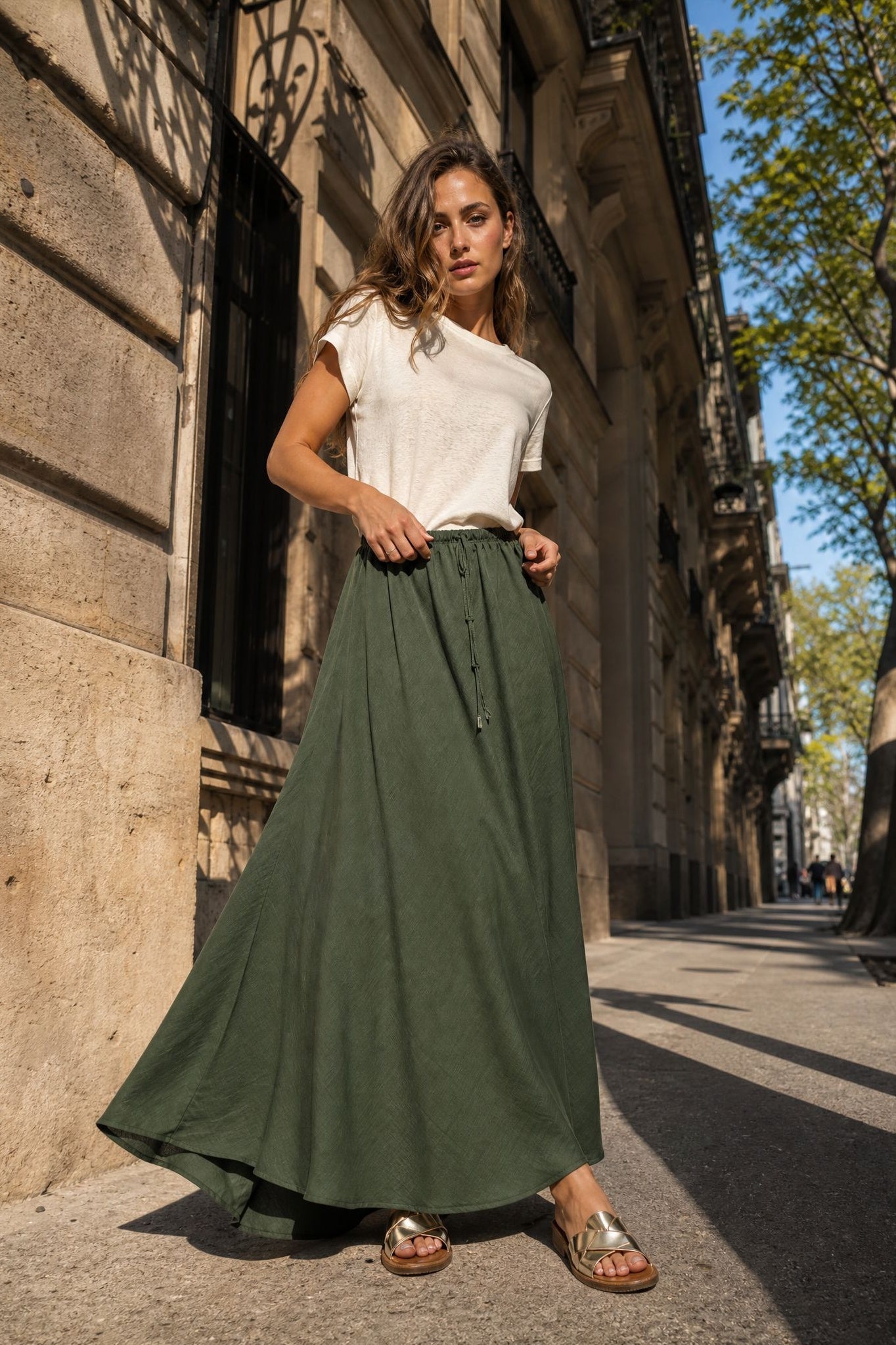 KDAPDT.02 jupe maxi fluide texturee taille elastiquee kivesrc15479310942583s18m69603892887927skusapv00a004762 19