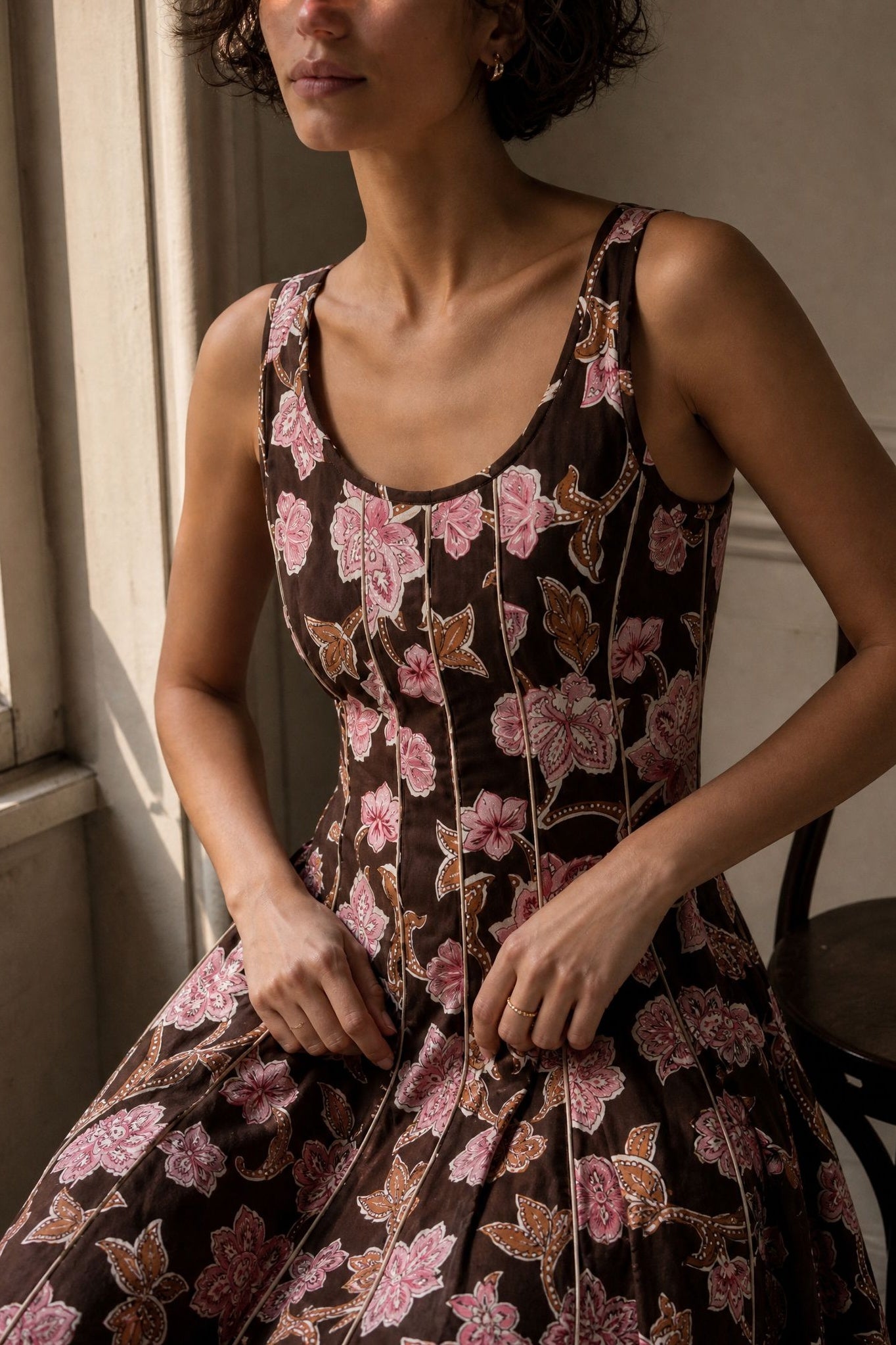 KDAPDT.02 robe midi evasee en coton fleuri kivesrc15476417200503s13m69578338271607skusapv00a004688 13