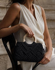 02. Sac Mini cabas en macramé à anses en bois