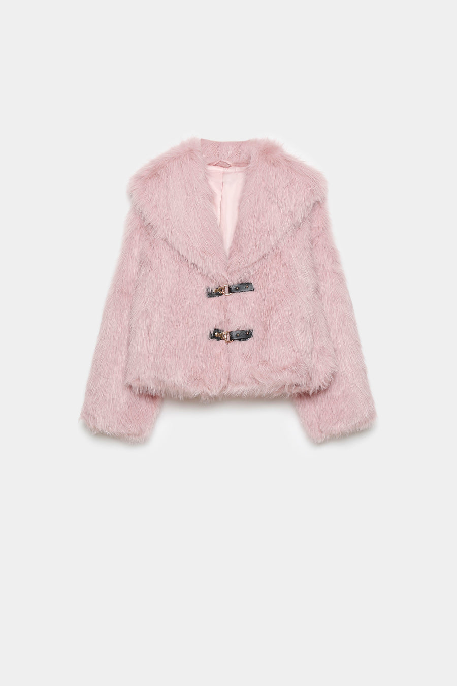 Veste en fausse fourrure élégante pour femme – Coupe courte, teinte rose, parfaite pour un look tendance et confortable. Veste fausse fourrure stylée.