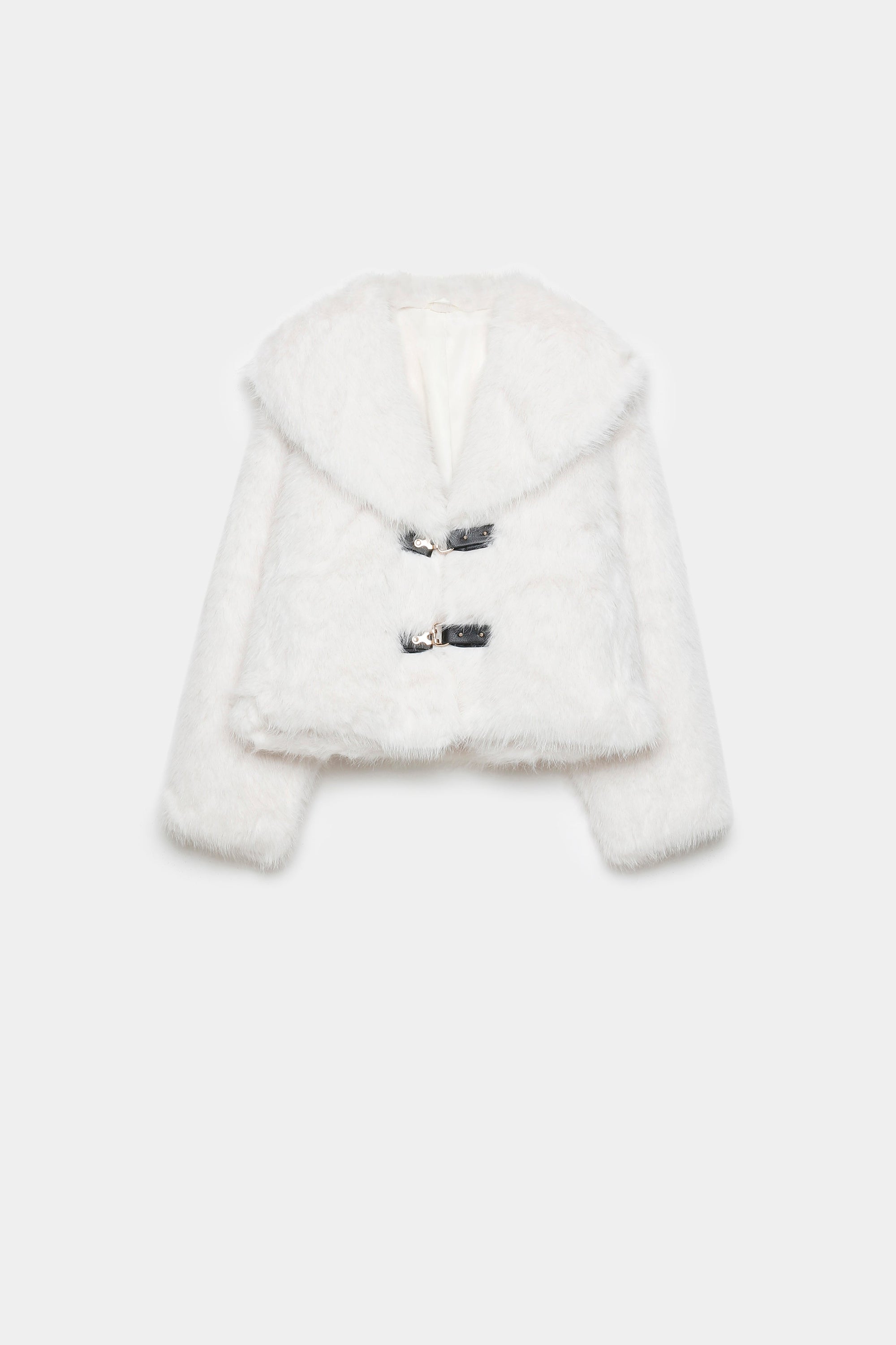 Veste en fausse fourrure élégante pour femme – Coupe courte, couleur blanche, ajoutant une touche de chic à toute tenue. Veste fausse fourrure stylée.