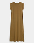 robe coupe droite femme vue face olive structure coupe droite
