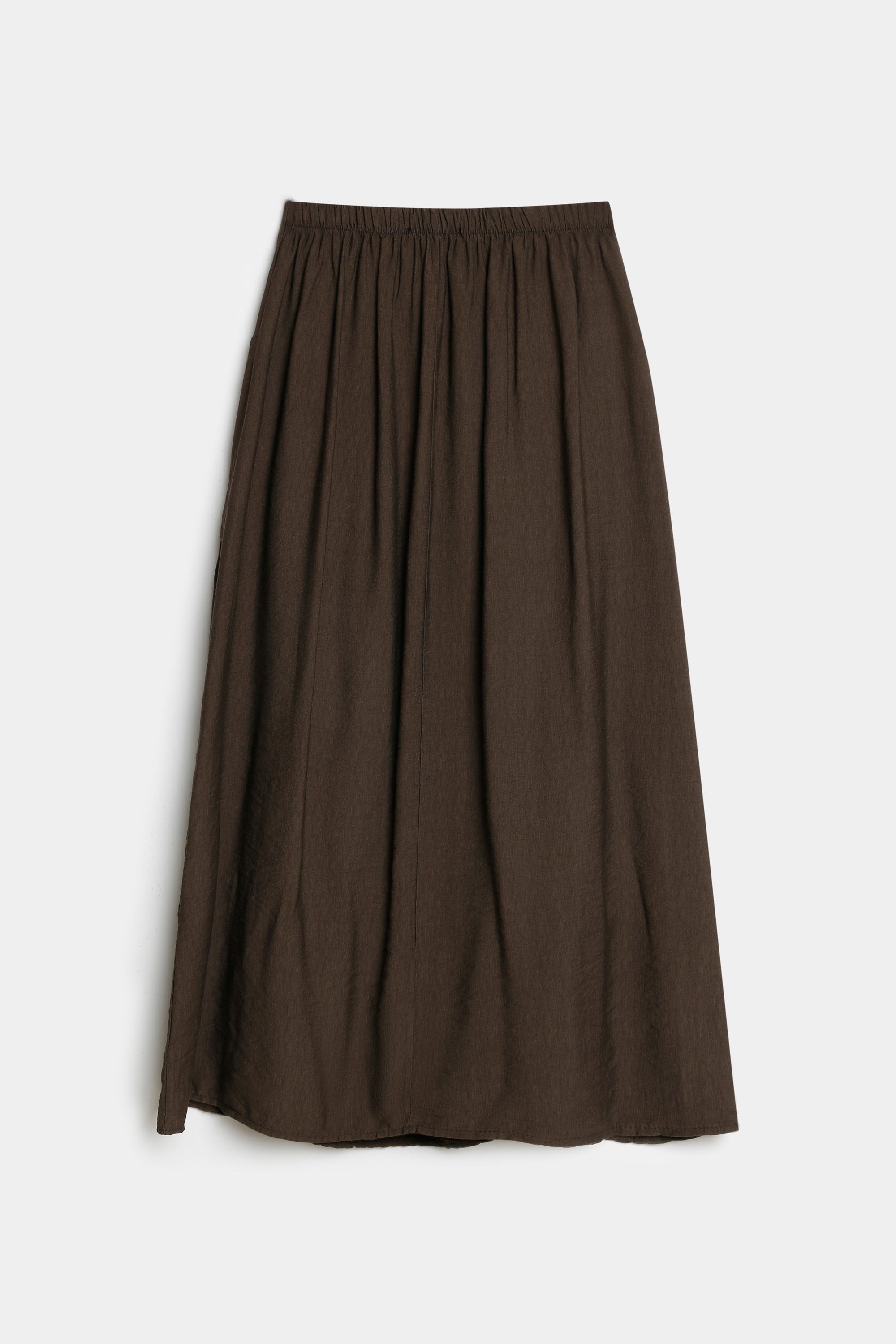 jupe midi volants brown à plat dos