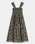 Robe fleurie smockée à bretelles volantées vue 7