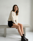 Mini Jupe short Noir Fendue