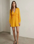 Mini Robe Courte Jaune à Volants - Élégance et Confort Pour Chaque Occasion
