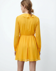 Mini Robe Courte Jaune à Volants - Élégance et Confort Pour Chaque Occasion