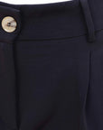 Pantalones cortos plisados ​​de cintura baja para mujer, negros o beige: elegancia y comodidad para el día a día.