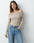 Off-the-shoulder sweater