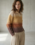 Pull polo femme en maille douce – Manches longues